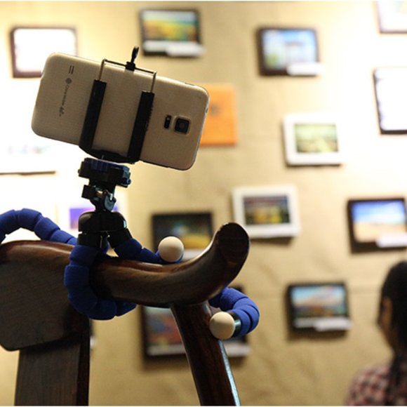 Sponge Foldable Tripod Flexible Phone HOLDER black - Picture 11 of 12